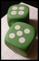 Dice : Dice - 6D - Foam Dice Green by Greenbriar Int Inc - Dollar Tree May 2010